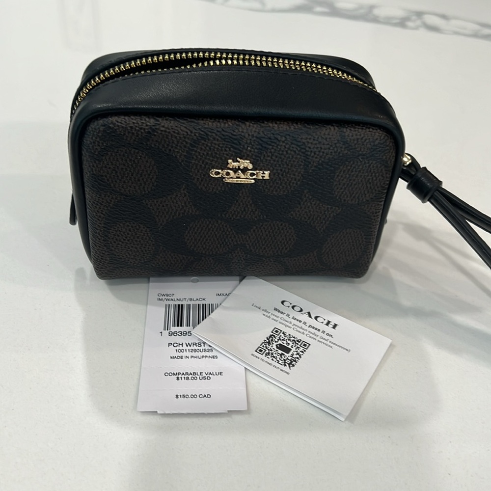 Coach Black and Brown Wristlet - Picture 9 of 13